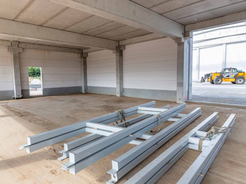 Metal framing for drywall construction and interior wall framing projects.